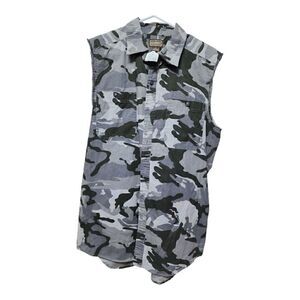 1601 - CE Schmidt distressed camo sleeveless cutoff shirt Workwear Men’s M NWT